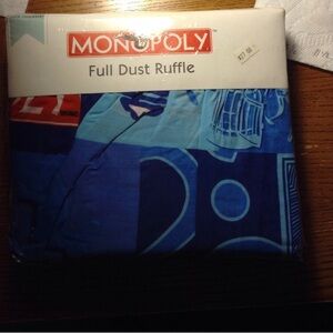 Jay Franco Monopoly Dust Ruffle Full Size NIP